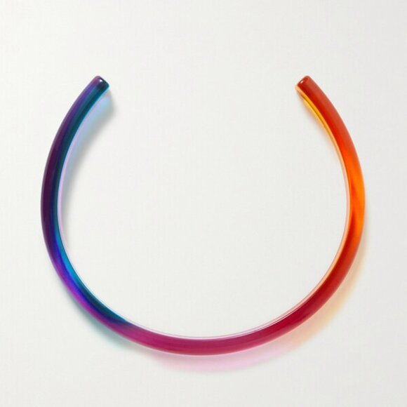 ISABEL MARANT NHIOTE RESIN CHOKER NECKLACE - FESTIVAL SZN COACHELLA EDM RAINBOW - Picture 1 of 2